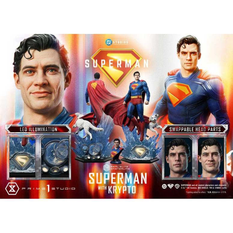Prime 1 Studio - Superman con versione bonus Krypto - Real Elite Masterline Series 1/3