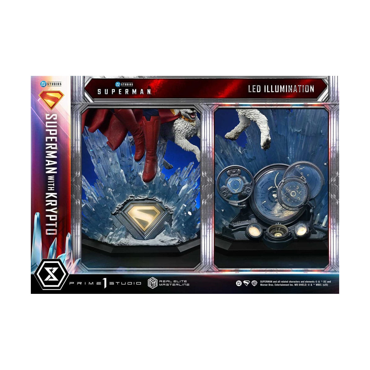 Prime 1 Studio - Superman con versione bonus Krypto - Real Elite Masterline Series 1/3