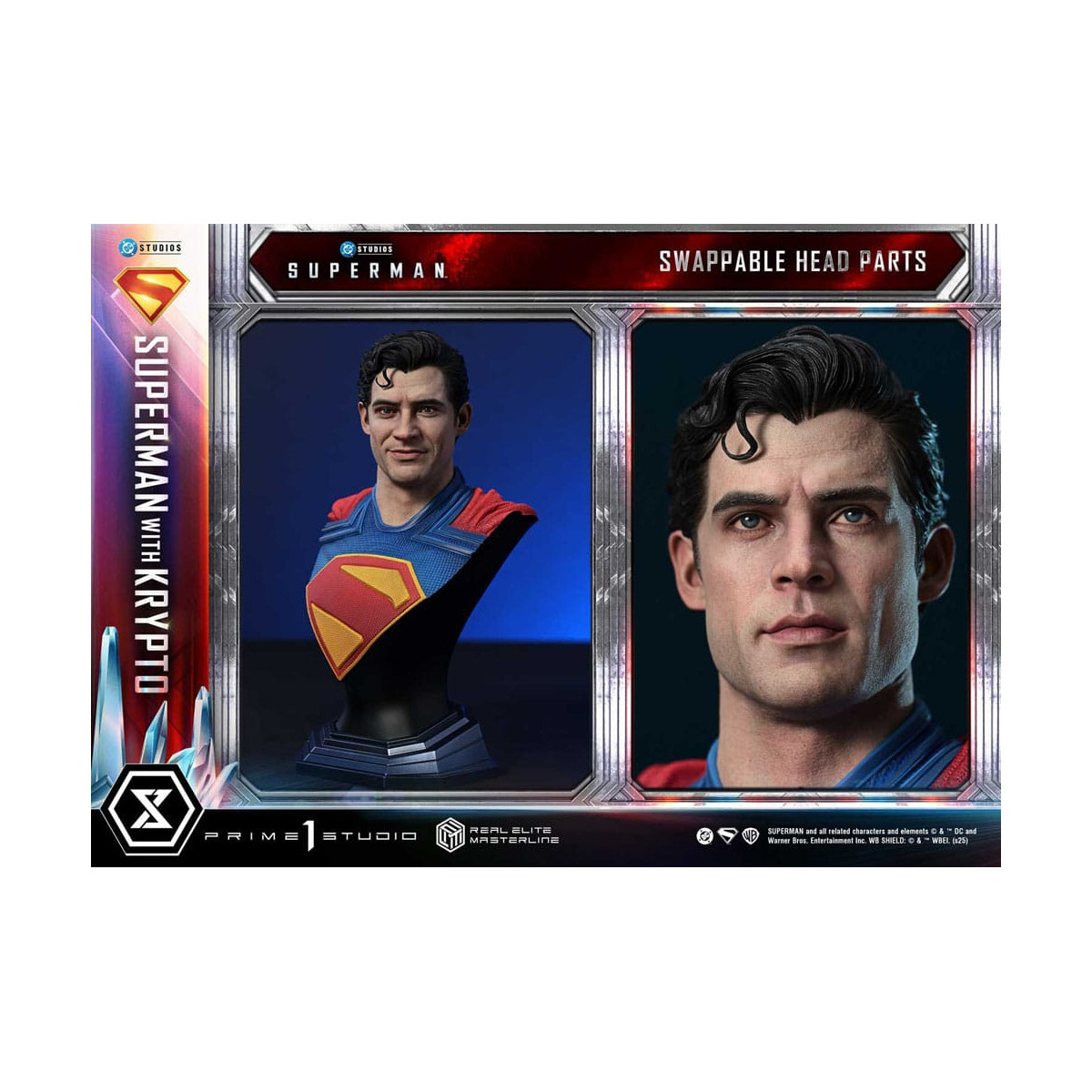Prime 1 Studio - Superman con versione bonus Krypto - Real Elite Masterline Series 1/3