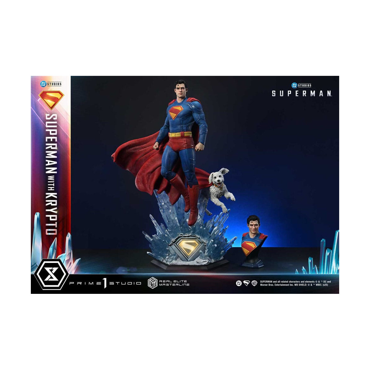 Prime 1 Studio - Superman con versione bonus Krypto - Real Elite Masterline Series 1/3