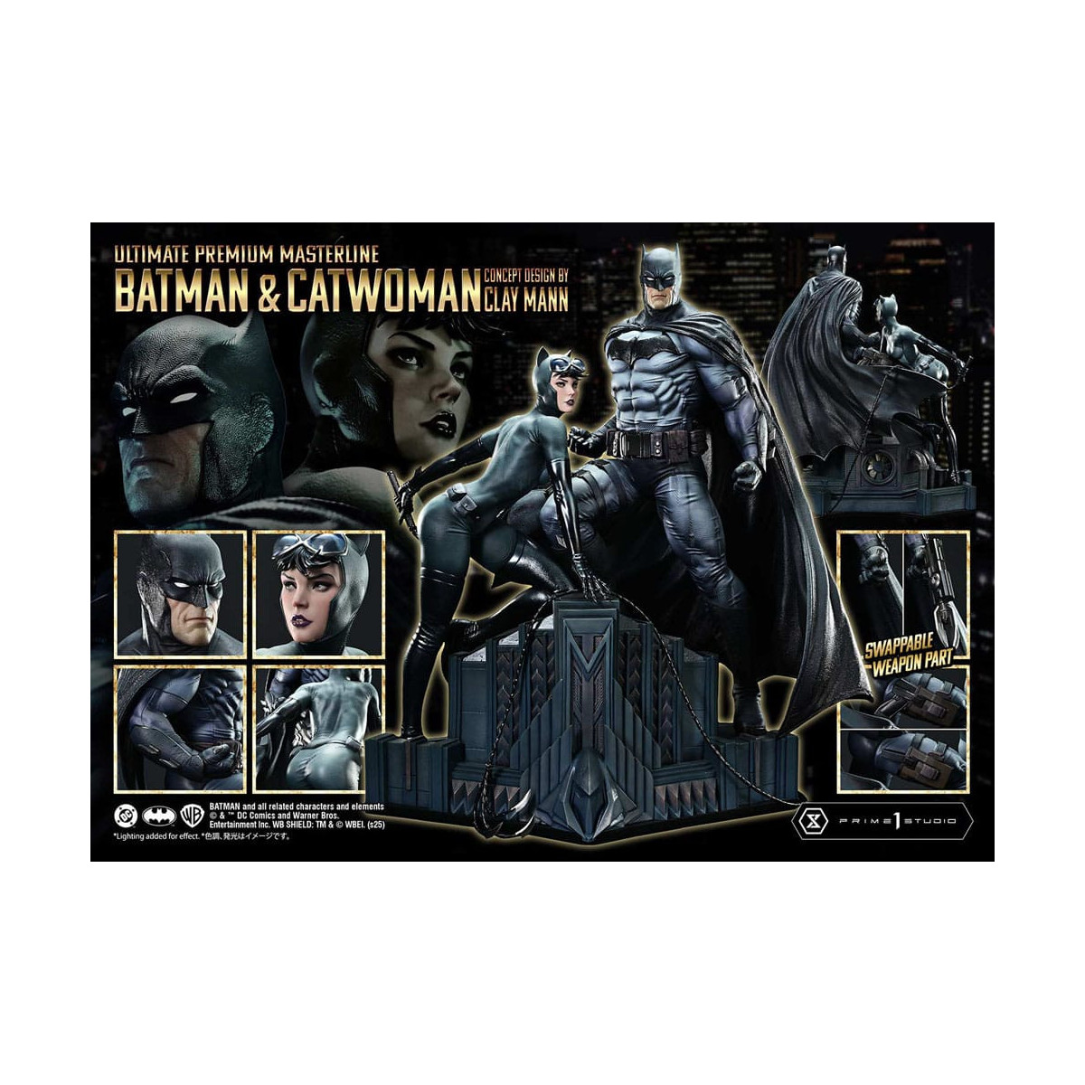 Prime 1 Studio - Batman e Catwoman (design concettuale di Clay Mann) Versione bonus - Serie Ultimate Premium Masterline 1/4