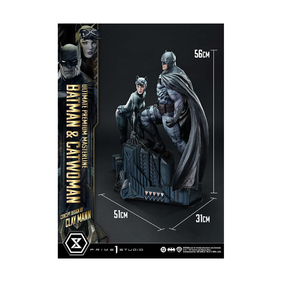 Prime 1 Studio - Batman e Catwoman (design concettuale di Clay Mann) Versione bonus - Serie Ultimate Premium Masterline 1/4