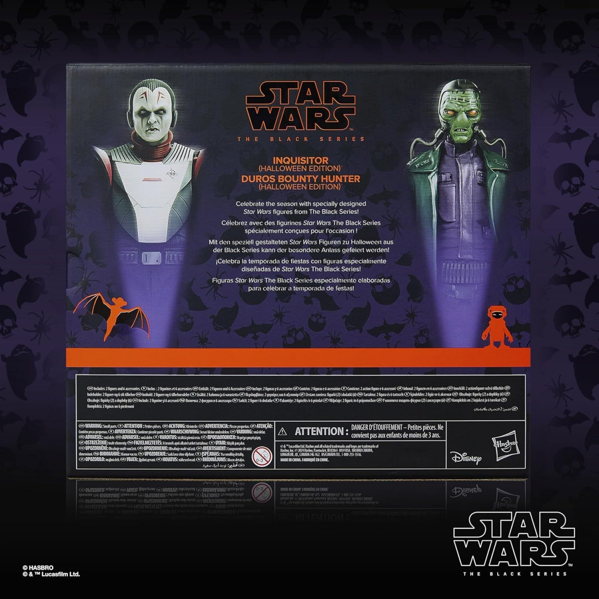 Hasbro Star Wars The Black Series - Inquisitore e cacciatore di taglie Duros Halloween 2-Pack