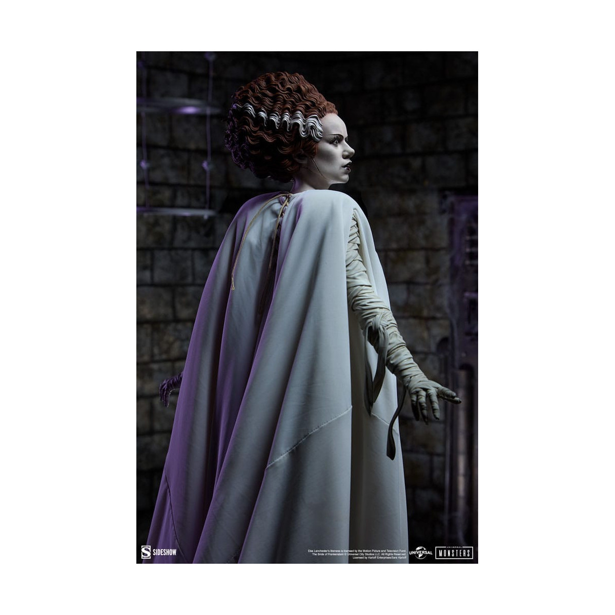 Sideshow Universal Monsters - Formato Premium La sposa di Frankenstein 1/4 - La sposa di Frankenstein (costume in tessuto)