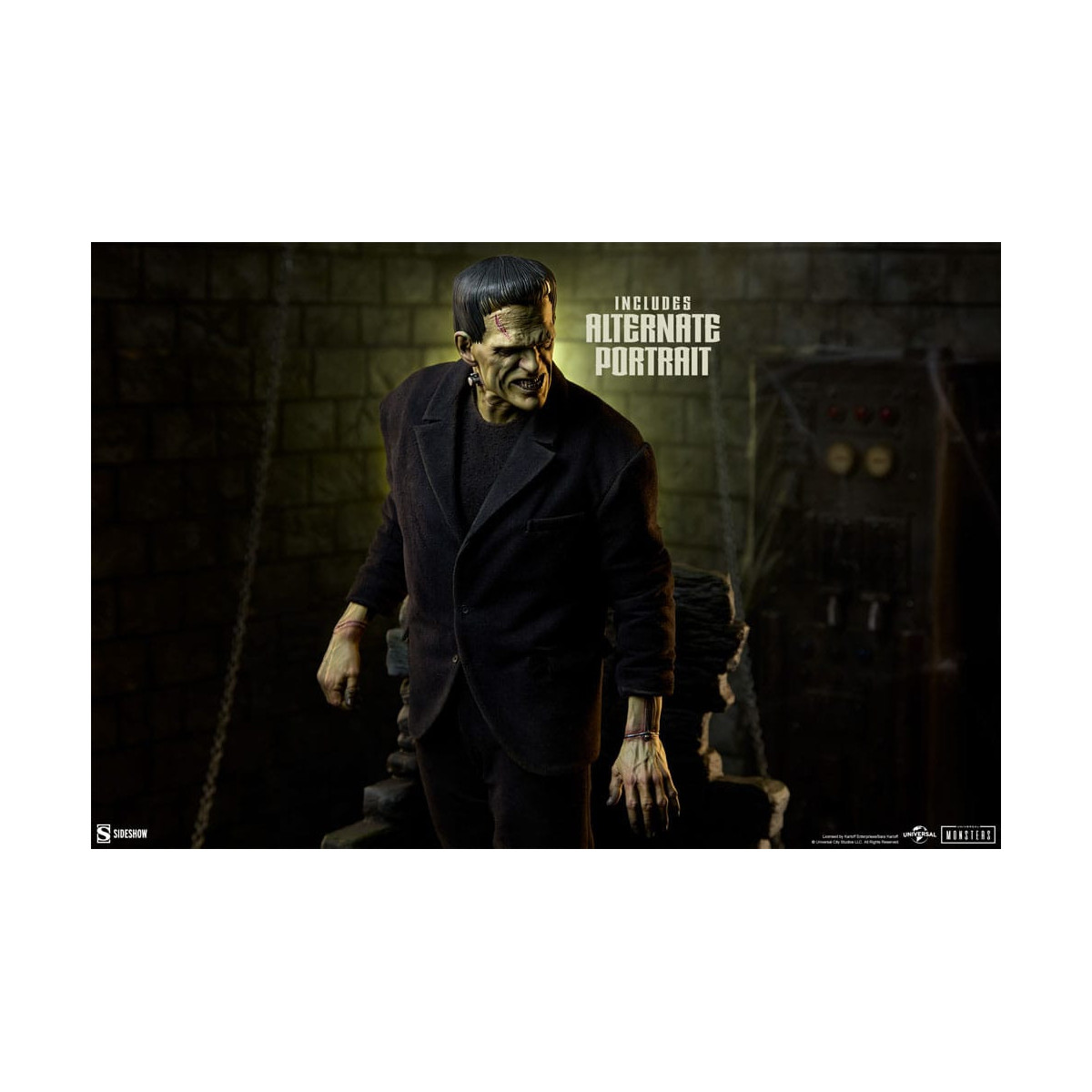 Sideshow Universal Monsters - Formato Premium Frankenstein (costume in tessuto) 1/4