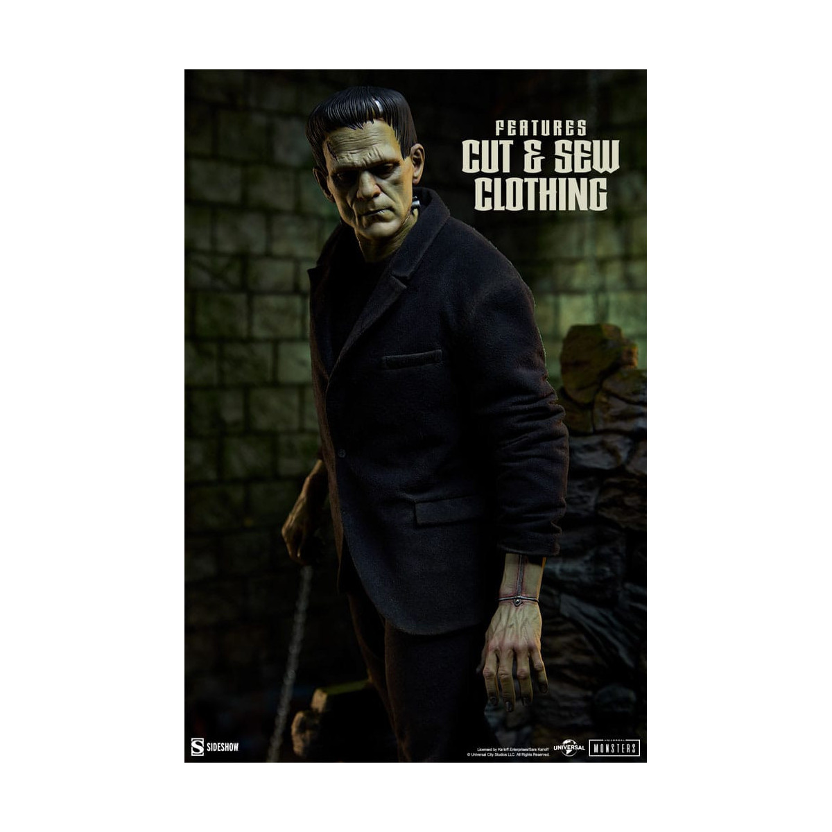 Sideshow Universal Monsters - Formato Premium Frankenstein (costume in tessuto) 1/4