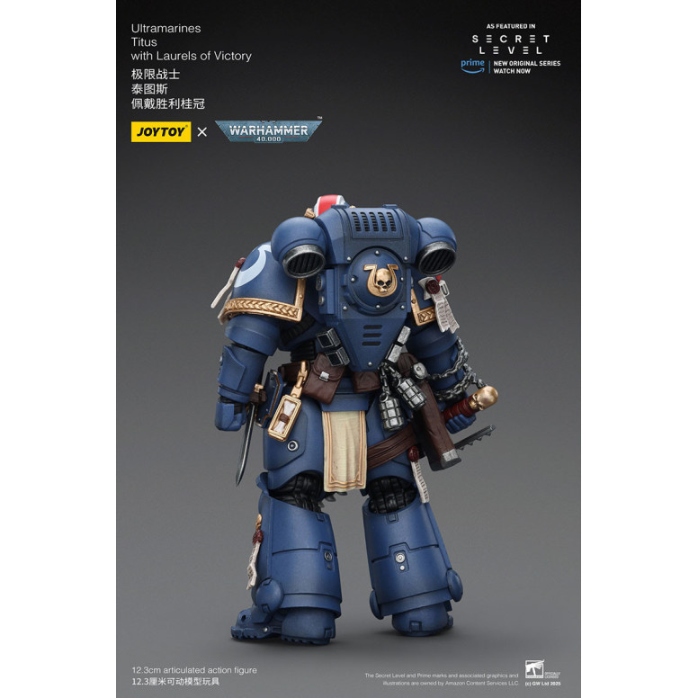 JoyToy - Livello segreto - Ultramarines Tito con le alloro della vittoria 1/18 - Warhammer 40000