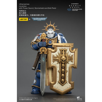 JoyToy - Livello segreto - Ultramarines Levantus con Power Sword, Stormshield e Bolt Pistol 1/18 - Warhammer 40000
