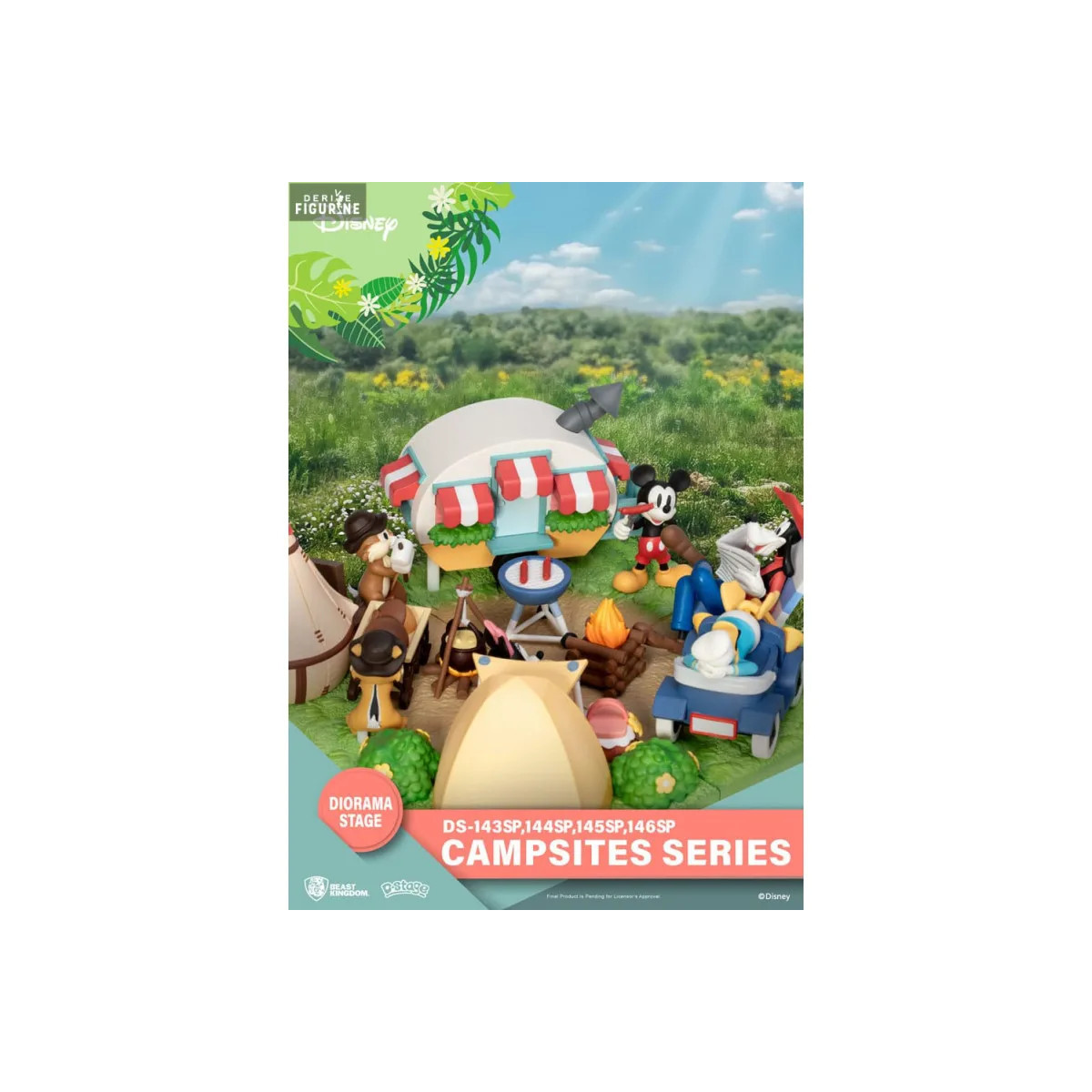 Beast Kingdom Disney - D-Stage Serie di Diorama Campsite in PVC - Topolino Mouse Edizione Speciale