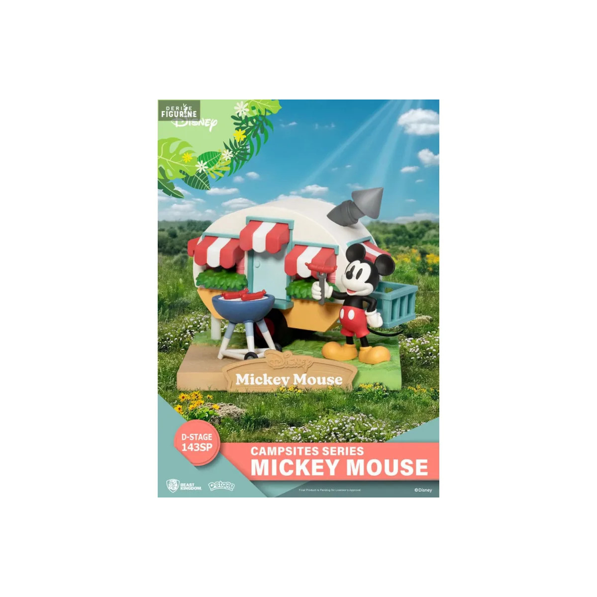 Beast Kingdom Disney - D-Stage Serie di Diorama Campsite in PVC - Topolino Mouse Edizione Speciale