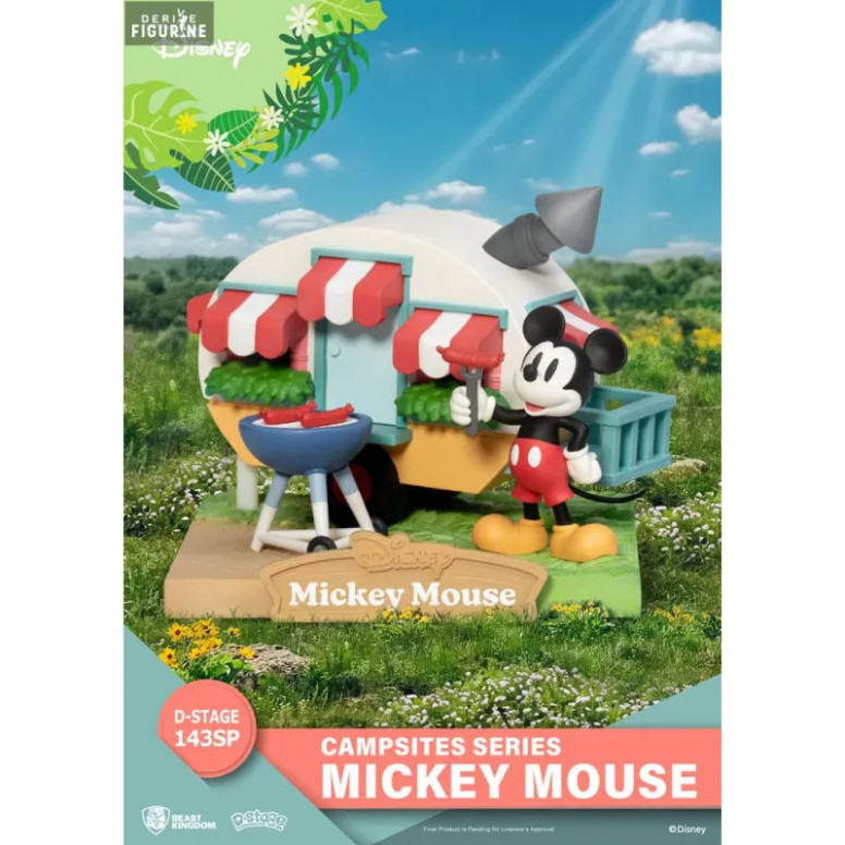 Beast Kingdom Disney - D-Stage Serie di Diorama Campsite in PVC - Topolino Mouse Edizione Speciale