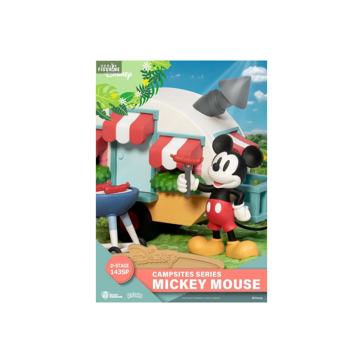 Beast Kingdom Disney - D-Stage Serie di Diorama Campsite in PVC - Topolino Mouse Edizione Speciale