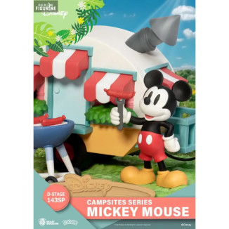 Beast Kingdom Disney - D-Stage Serie di Diorama Campsite in PVC - Topolino Mouse Edizione Speciale