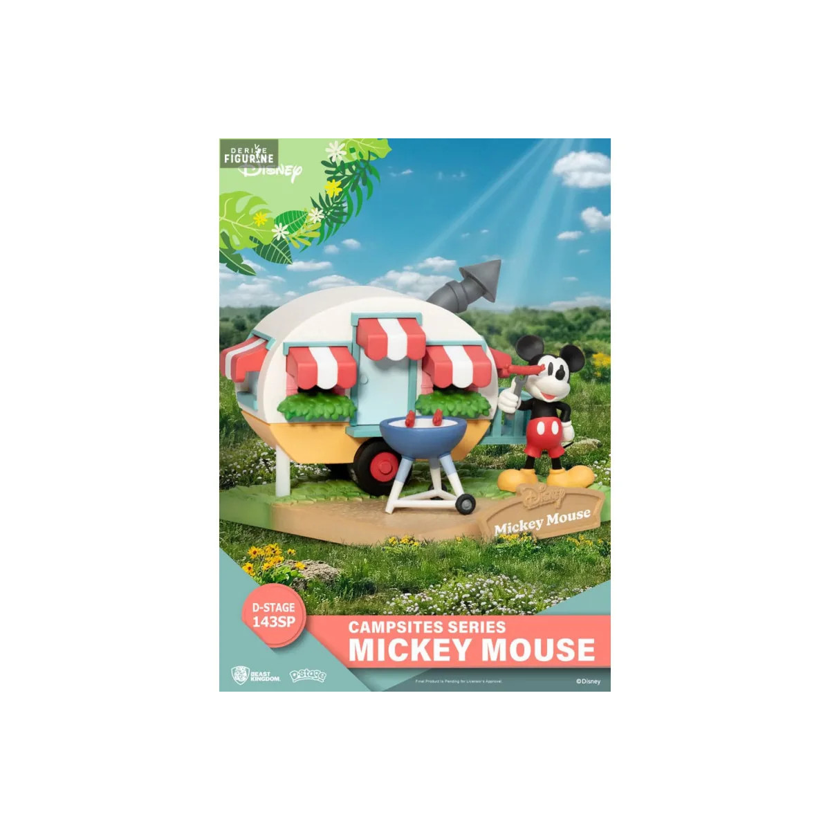 Beast Kingdom Disney - D-Stage Serie di Diorama Campsite in PVC - Topolino Mouse Edizione Speciale