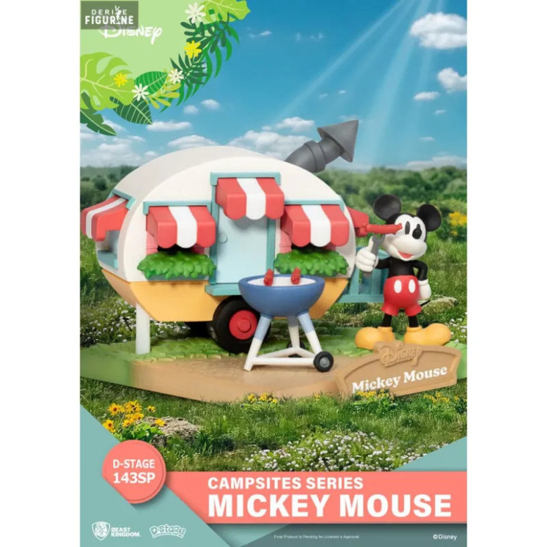 Beast Kingdom Disney - D-Stage Serie di Diorama Campsite in PVC - Topolino Mouse Edizione Speciale