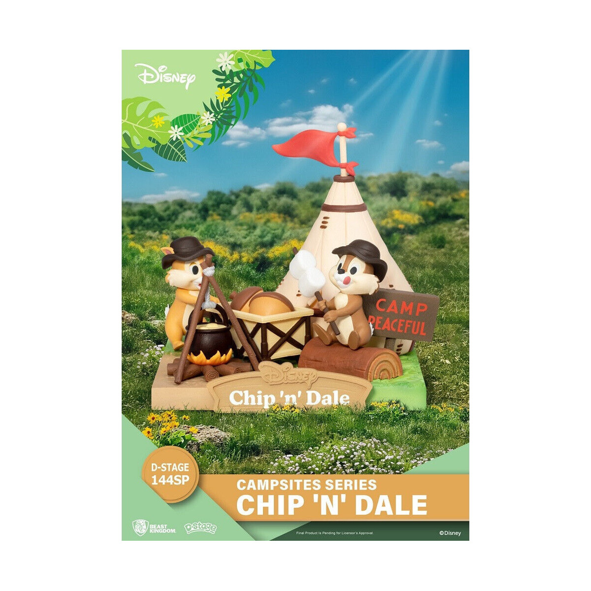 Beast Kingdom Disney - D-Stage Serie di diorami in PVC per il campeggio - Edizione speciale Chip 'n' Dale
