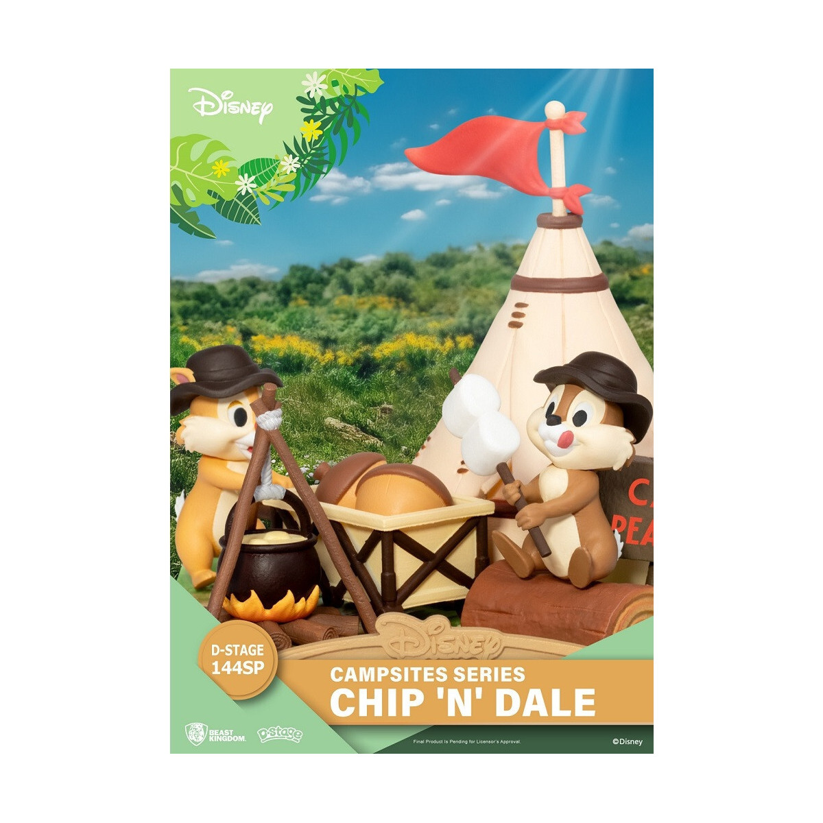 Beast Kingdom Disney - D-Stage Serie di diorami in PVC per il campeggio - Edizione speciale Chip 'n' Dale