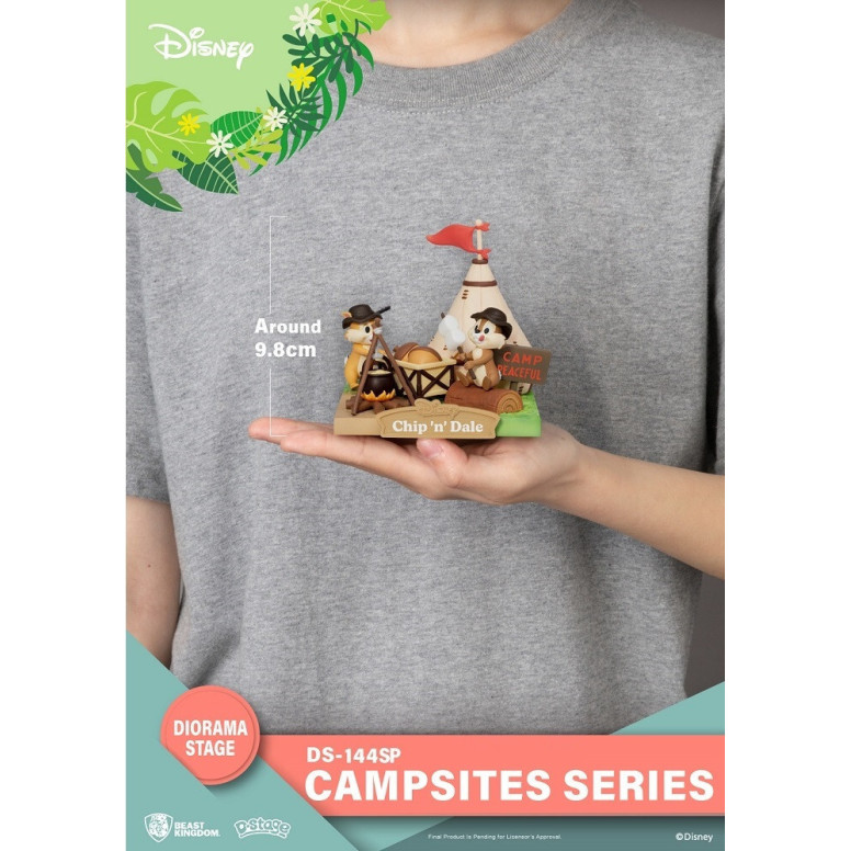 Beast Kingdom Disney - D-Stage Serie di diorami in PVC per il campeggio - Edizione speciale Chip 'n' Dale