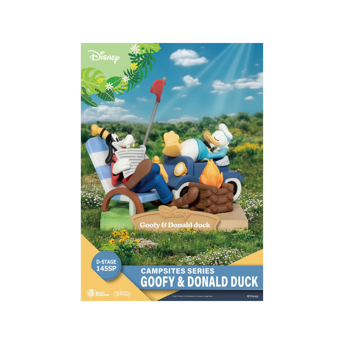 Beast Kingdom Disney - D-Stage Serie di Diorama Campeggi in PVC - Edizione speciale Pippo e Paperino