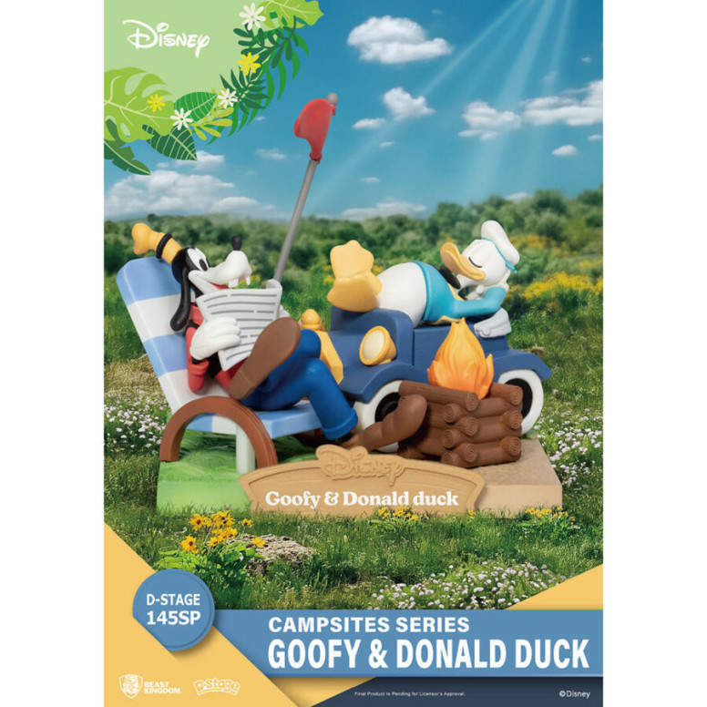 Beast Kingdom Disney - D-Stage Serie di Diorama Campeggi in PVC - Edizione speciale Pippo e Paperino