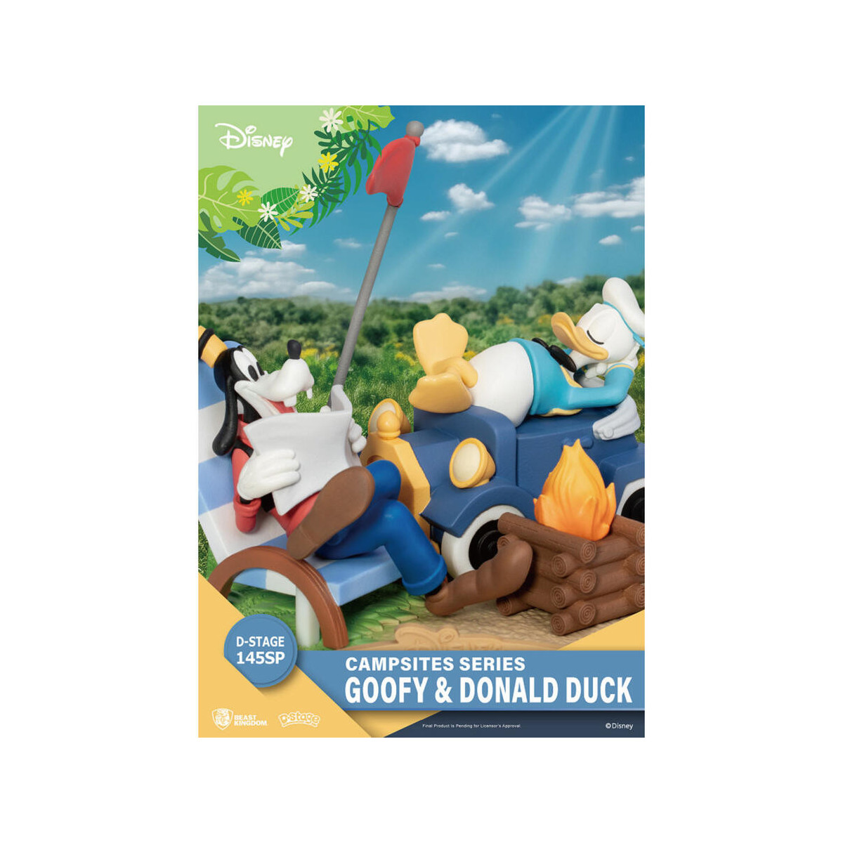 Beast Kingdom Disney - D-Stage Serie di Diorama Campeggi in PVC - Edizione speciale Pippo e Paperino