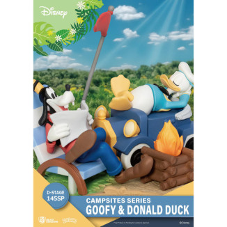 Beast Kingdom Disney - D-Stage Serie di Diorama Campeggi in PVC - Edizione speciale Pippo e Paperino