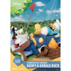 Beast Kingdom Disney - D-Stage Serie di Diorama Campeggi in PVC - Edizione speciale Pippo e Paperino