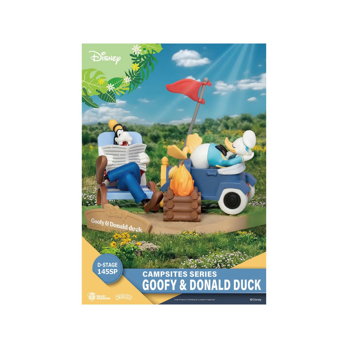 Beast Kingdom Disney - D-Stage Serie di Diorama Campeggi in PVC - Edizione speciale Pippo e Paperino