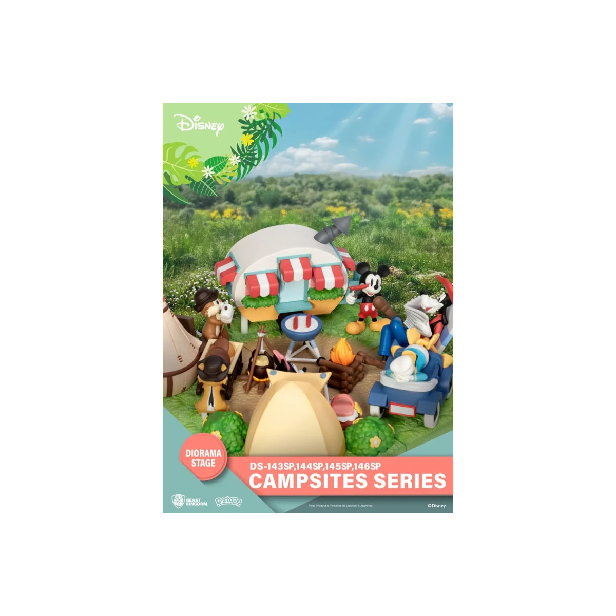Beast Kingdom Disney - D-Stage Serie di Diorama Campeggi in PVC - Edizione speciale Minnie e Pluto