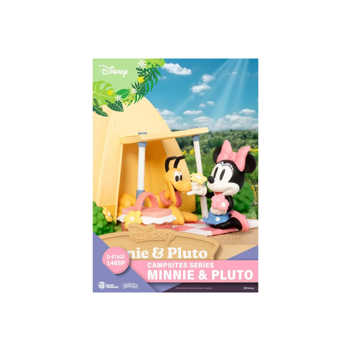 Beast Kingdom Disney - D-Stage Serie di Diorama Campeggi in PVC - Edizione speciale Minnie e Pluto