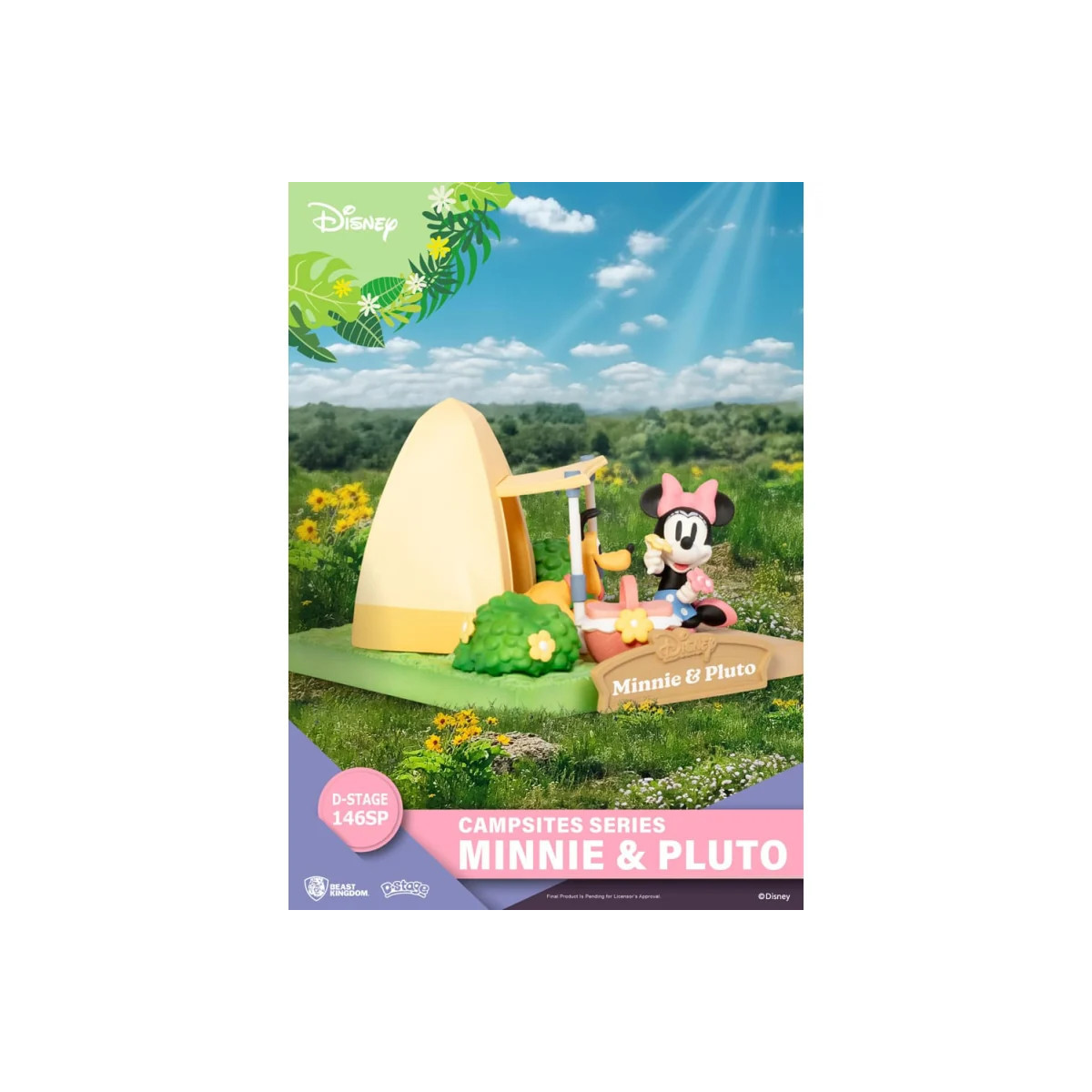 Beast Kingdom Disney - D-Stage Serie di Diorama Campeggi in PVC - Edizione speciale Minnie e Pluto