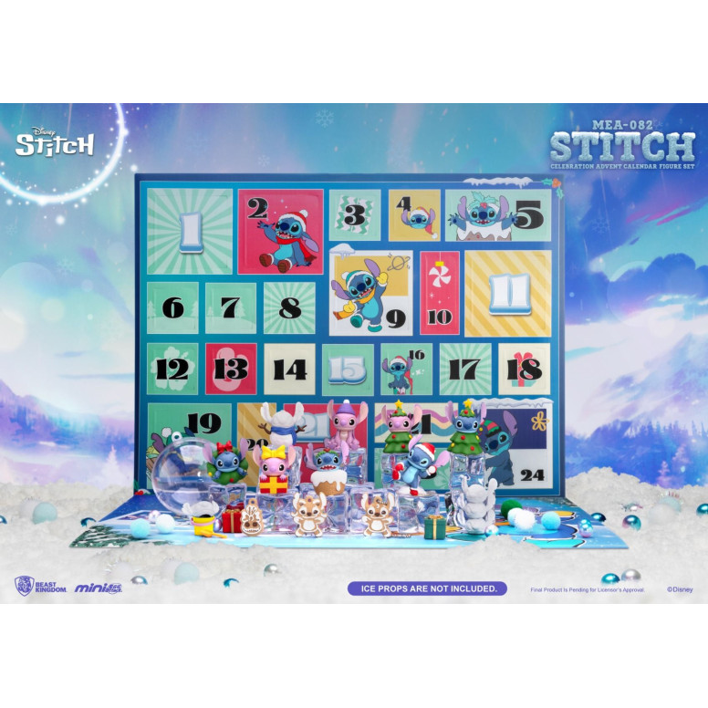 Beast Kingdom - Mini Egg Attack - Lilo & Stitch - Set di figure del calendario dell'Avvento per la celebrazione di Stitch (bisco