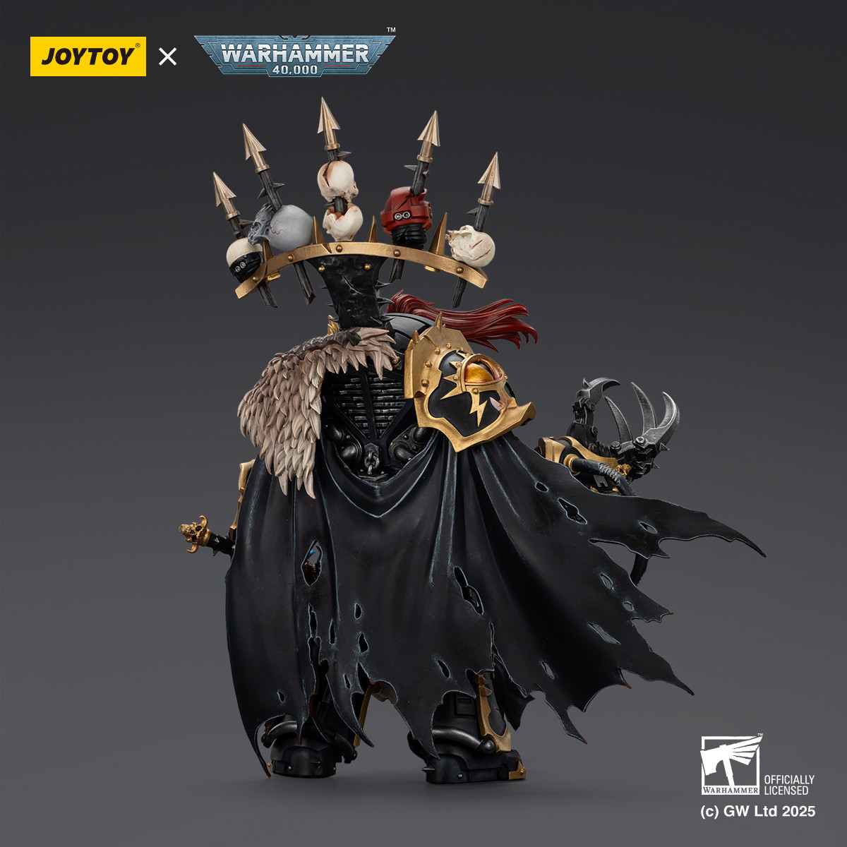 JoyToy Chaos Space Marines - Black Legion - Abaddon il Despota con Drach'nyen e il Talon of Horus - 1/18 - Warhammer 40K