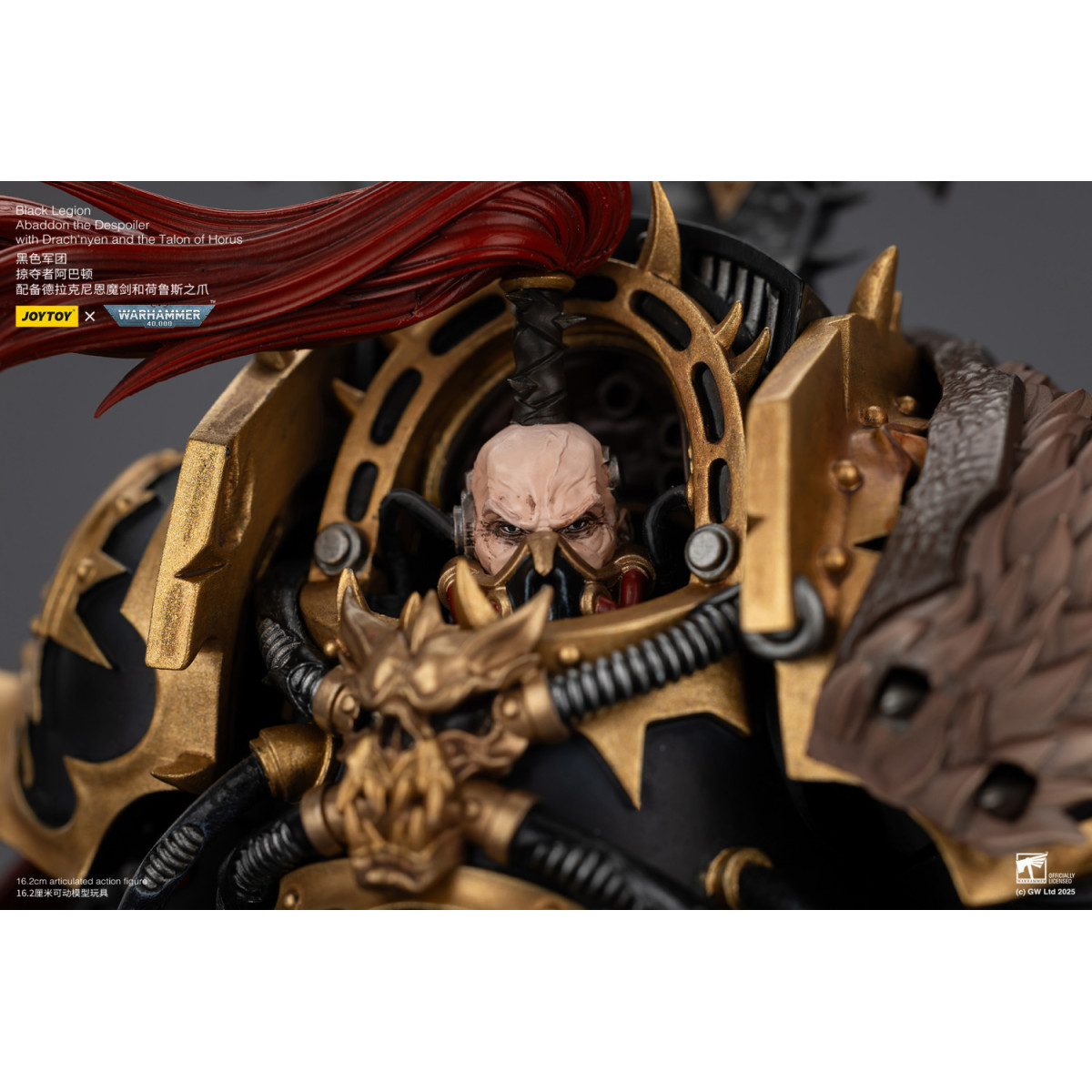 JoyToy Chaos Space Marines - Black Legion - Abaddon il Despota con Drach'nyen e il Talon of Horus - 1/18 - Warhammer 40K