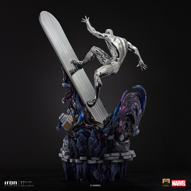 Iron Studios Marvel - Silver Surfer Deluxe Art Scale 1/10 - Diorama del guanto dell'infinito