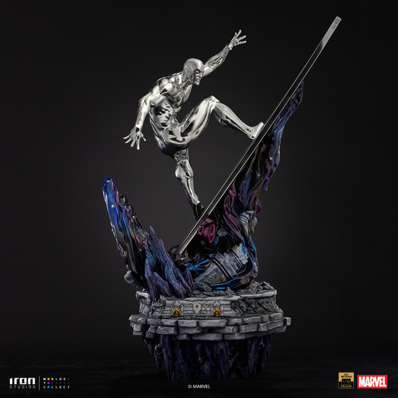 Iron Studios Marvel - Silver Surfer Deluxe Art Scale 1/10 - Diorama del guanto dell'infinito
