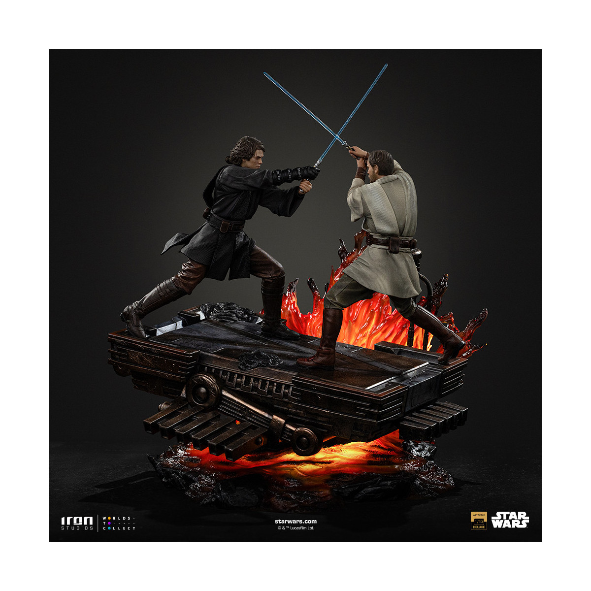 Iron Studios Star Wars - Anakin vs Obi-wan Deluxe Art Scale 1/10 - Episodio 3