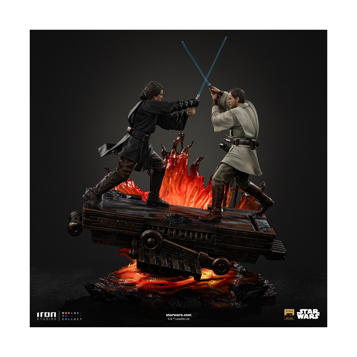Iron Studios Star Wars - Anakin vs Obi-wan Deluxe Art Scale 1/10 - Episodio 3