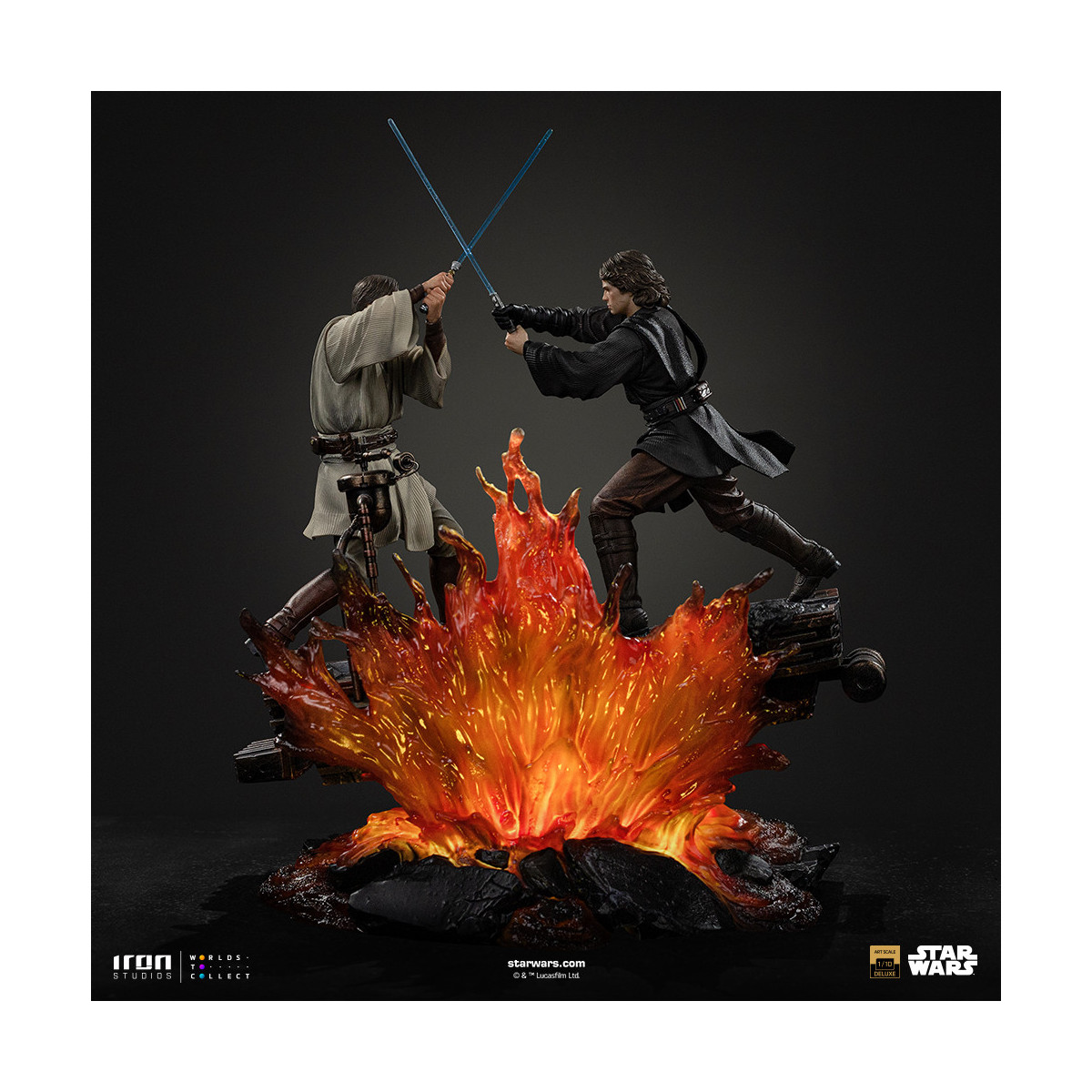 Iron Studios Star Wars - Anakin vs Obi-wan Deluxe Art Scale 1/10 - Episodio 3