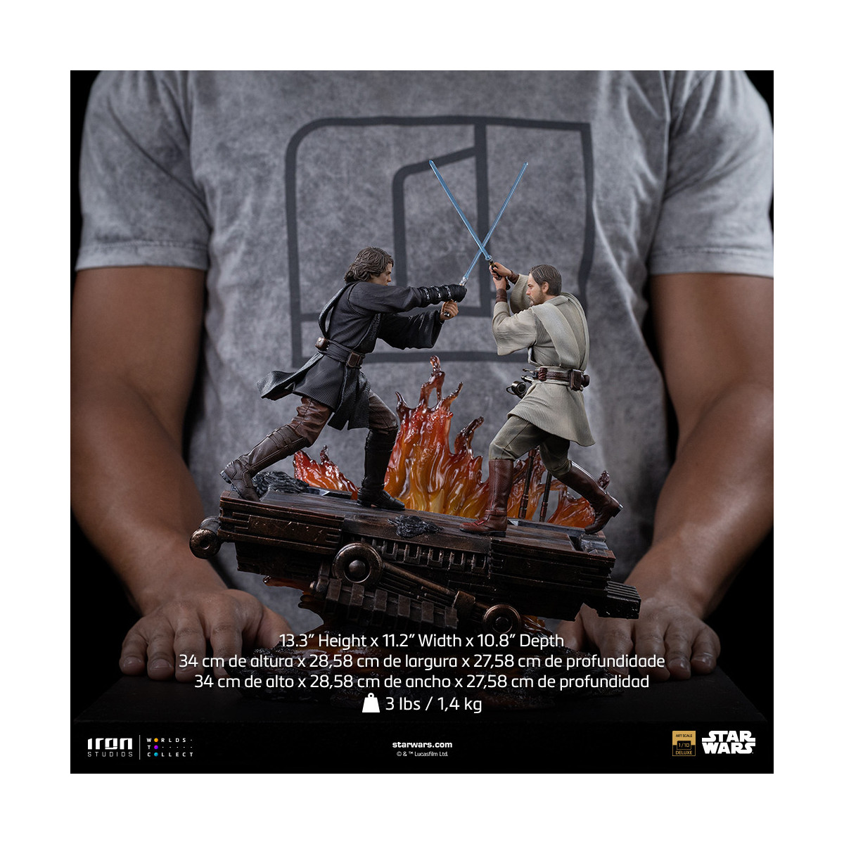 Iron Studios Star Wars - Anakin vs Obi-wan Deluxe Art Scale 1/10 - Episodio 3