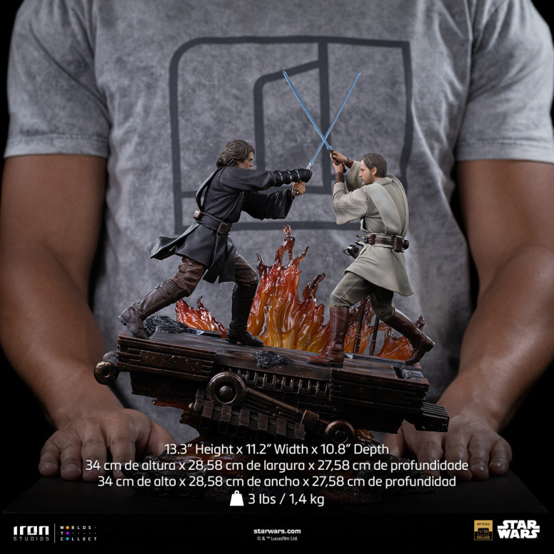 Iron Studios Star Wars - Anakin vs Obi-wan Deluxe Art Scale 1/10 - Episodio 3