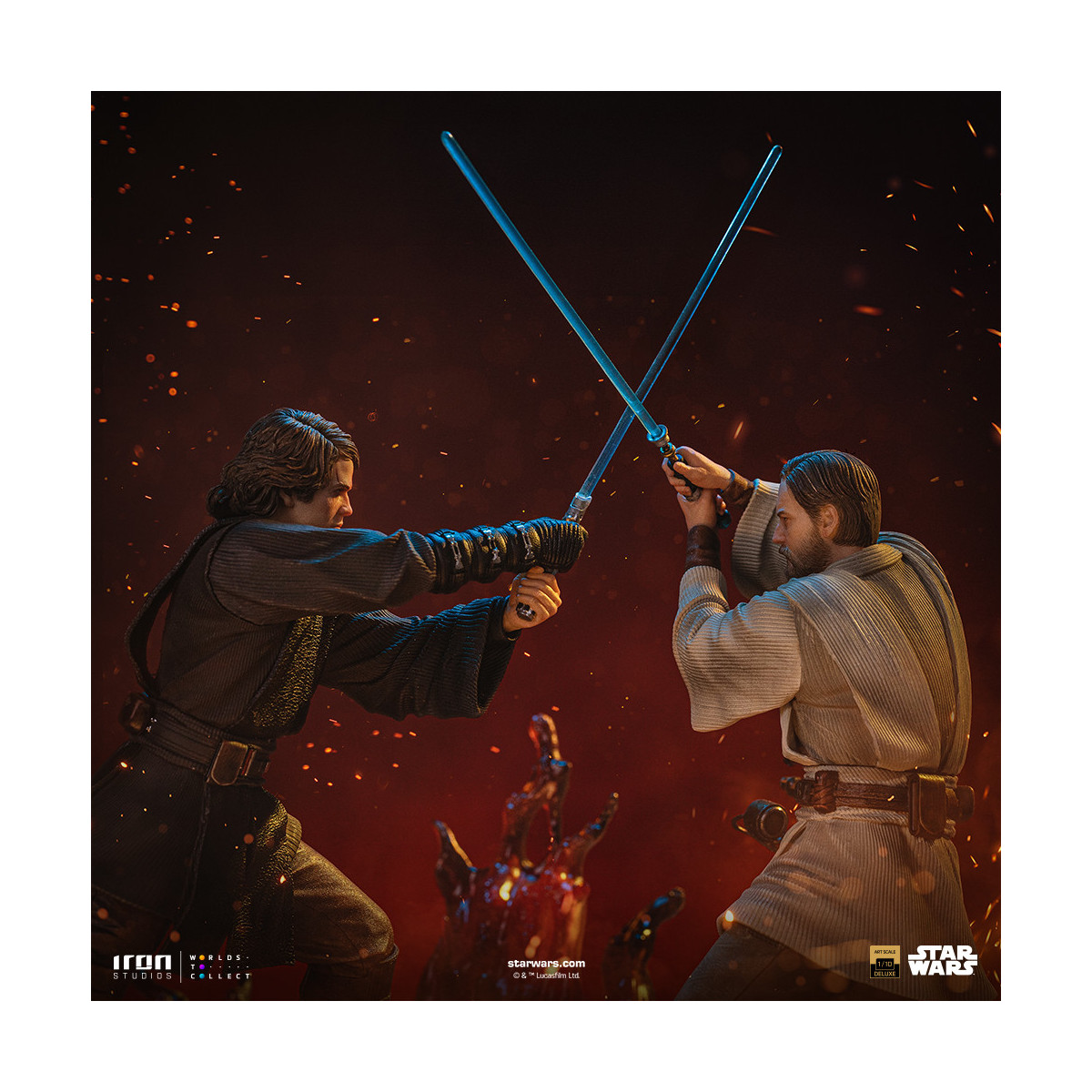 Iron Studios Star Wars - Anakin vs Obi-wan Deluxe Art Scale 1/10 - Episodio 3