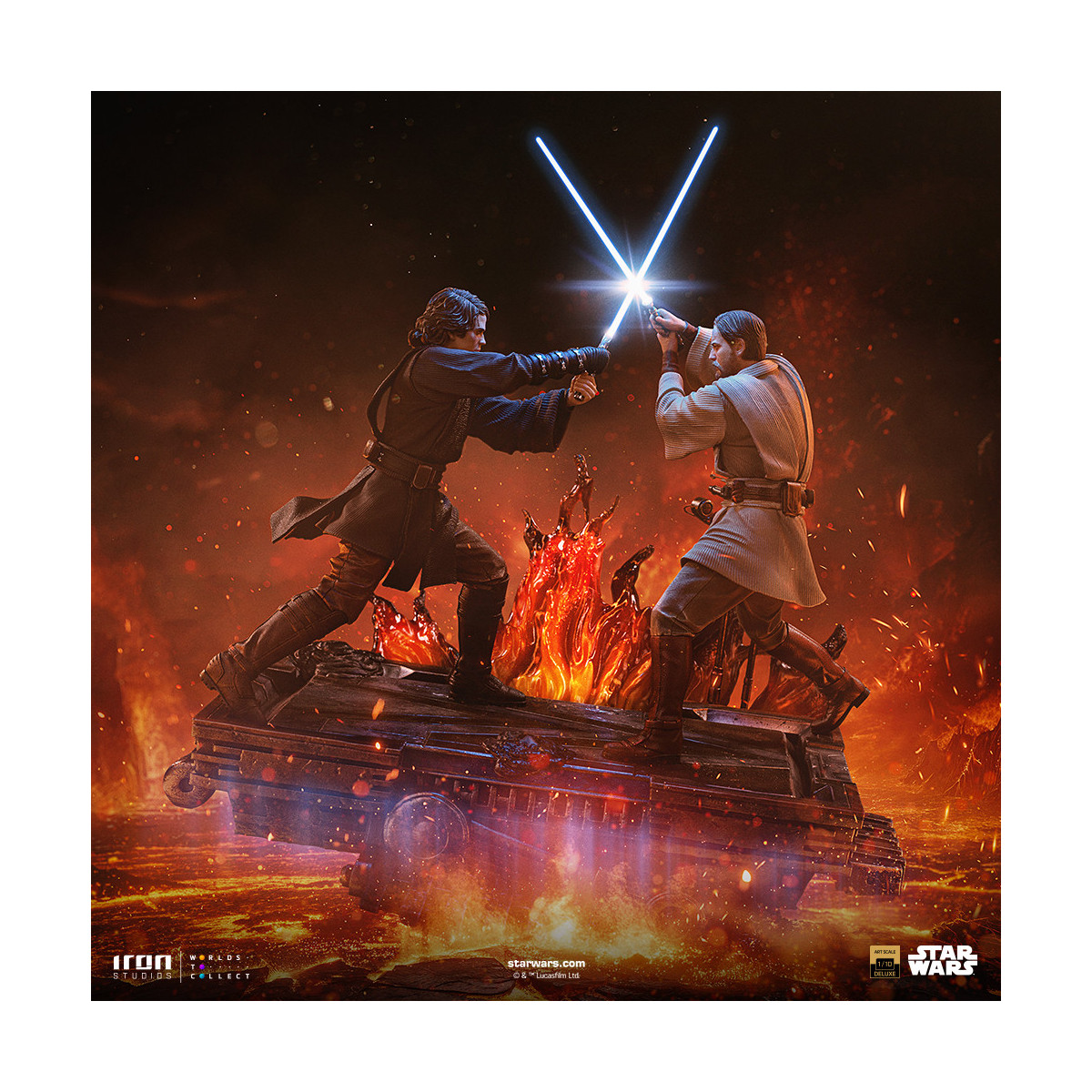 Iron Studios Star Wars - Anakin vs Obi-wan Deluxe Art Scale 1/10 - Episodio 3