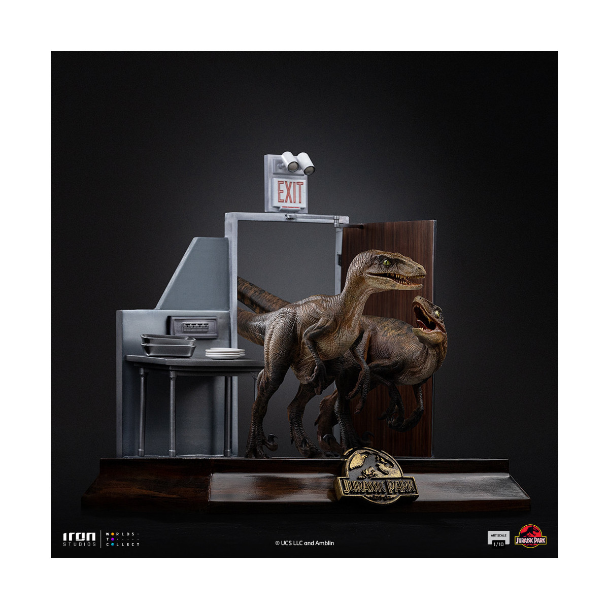 Iron Studios - Raptor alle porte della cucina - Jurassic Park 1/10 Bds Art Scale