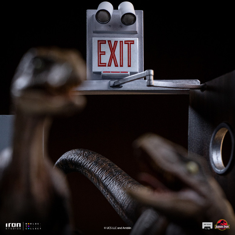 Iron Studios - Raptor alle porte della cucina - Jurassic Park 1/10 Bds Art Scale