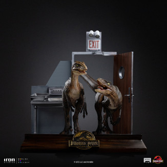 Iron Studios - Raptor alle porte della cucina - Jurassic Park 1/10 Bds Art Scale