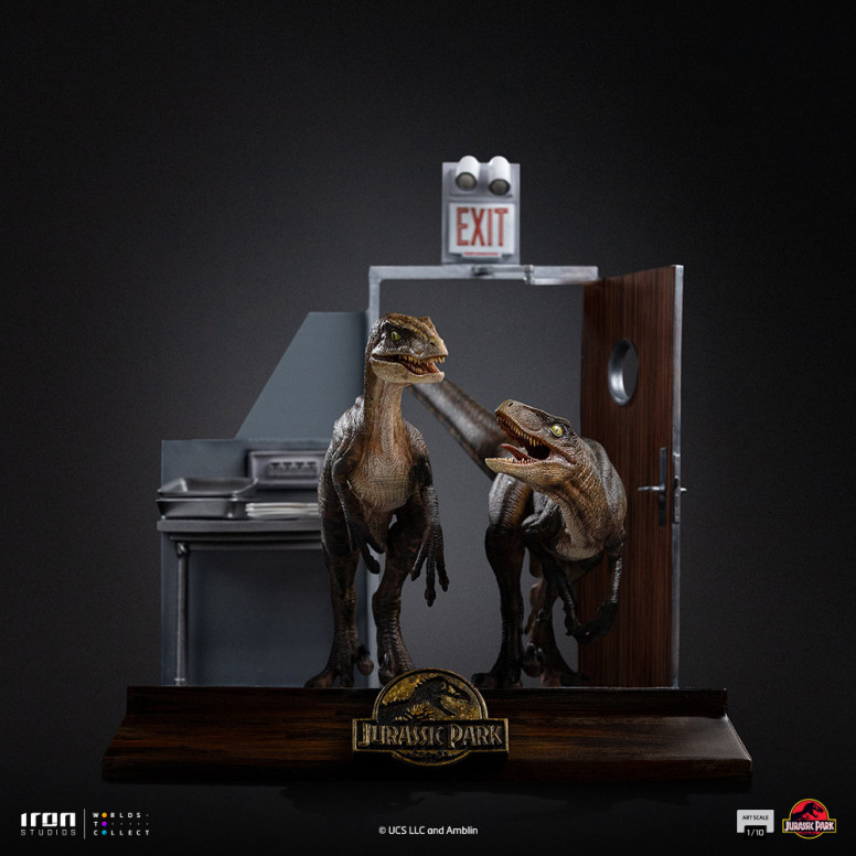 Iron Studios - Raptor alle porte della cucina - Jurassic Park 1/10 Bds Art Scale