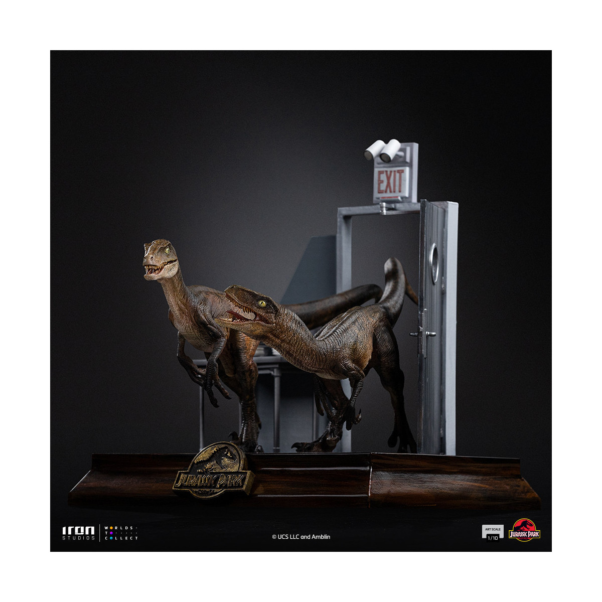 Iron Studios - Raptor alle porte della cucina - Jurassic Park 1/10 Bds Art Scale