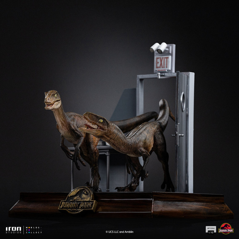 Iron Studios - Raptor alle porte della cucina - Jurassic Park 1/10 Bds Art Scale