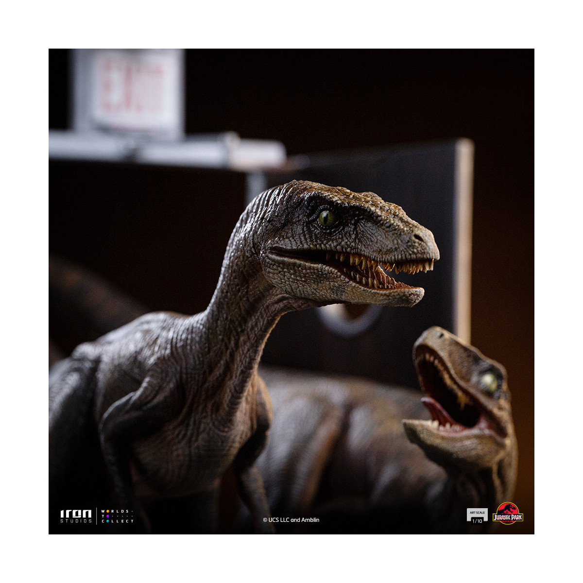 Iron Studios - Raptor alle porte della cucina - Jurassic Park 1/10 Bds Art Scale